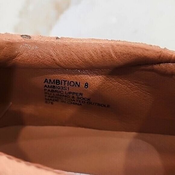 Steve Madden Shoes Ambition Slip-On Tan Sneaker Fabric Upper Women's 8 - Picture 7 of 7